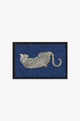 Snow Leopard Sapphire Rug by Jonathan Adler