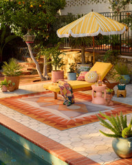 Hilma Papaya Outdoor Rug by Justina Blakeney