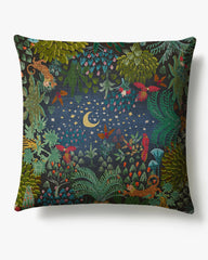 Josefina Twilight Blue Woven Throw Pillow by Justina Blakeney
