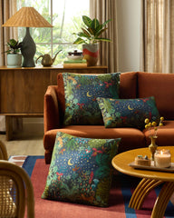 Josefina Twilight Blue Woven Throw Pillow by Justina Blakeney