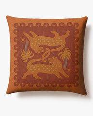 Lina Terracotta Woven Throw Pillow by Justina Blakeney