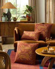 Lina Terracotta Woven Throw Pillow by Justina Blakeney