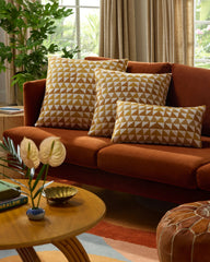 Miya Ochre Woven Throw Pillow by Justina Blakeney