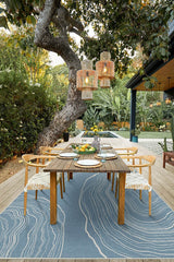 Kalder Slate Blue Outdoor Rug