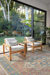 Kamran Sunset Orange Outdoor Rug