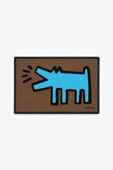 Barking Dog Bright Blue Doormat by Keith Haring