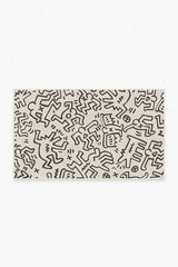 Block Party Black & Ivory Rug by Keith Haring