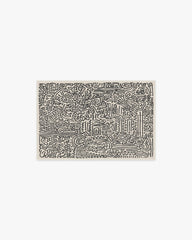 Freestyle Black & Ivory Rug by Keith Haring