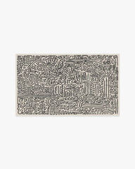 Freestyle Black & Ivory Rug by Keith Haring