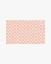 Let's Play Checkers Pink Rug
