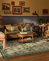 Louisa Tan & Green Rug