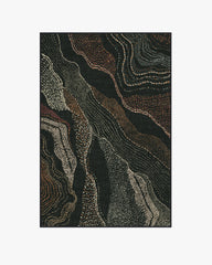 Adorned Black Multicolor Rug by Malene Barnett