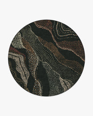 Adorned Black Multicolor Rug by Malene Barnett
