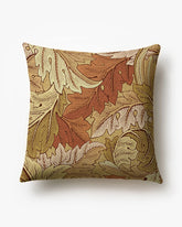 Acanthus Warm Neutral Woven Throw Pillow by Morris & Co.