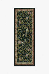 Bird & Pomegranate Teal Green Rug by Morris & Co.