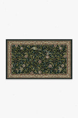 Bird & Pomegranate Teal Green Rug by Morris & Co.