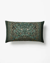 Blackthorn Forest Green Woven Lumbar Throw Pillow by Morris & Co.