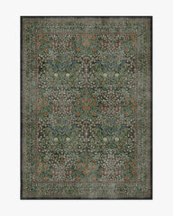Blackthorn Forest Green Flatwoven Rug by Morris & Co.