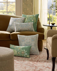 Blackthorn Soft Ivory Woven Throw Pillow by Morris & Co.