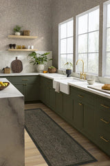 Bluebell Soft Black Flatwoven Rug by Morris & Co.