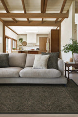 Bluebell Soft Black Flatwoven Rug by Morris & Co.