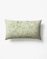 Jasmine Soft Sage Woven Lumbar Throw Pillow by Morris & Co.