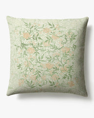 Jasmine Soft Sage Woven Throw Pillow by Morris & Co.
