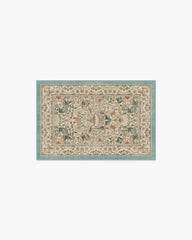 Lodden Soft Rose & Teal Rug by Morris & Co.