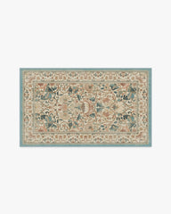 Lodden Soft Rose & Teal Rug by Morris & Co.