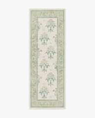 Meadow Sweet Ivory & Green Rug by Morris & Co.