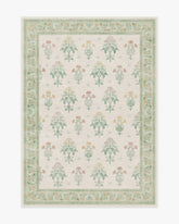 Meadow Sweet Ivory & Green Rug by Morris & Co.