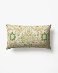 Montreal Vintage Cream Woven Lumbar Throw Pillow by Morris & Co.