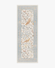 Newill Ivory & Blue Rug by Morris & Co.