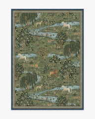 Owl & Willow Green Flatwoven Rug by Morris & Co.