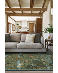 Owl & Willow Green Flatwoven Rug by Morris & Co.