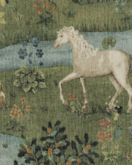 Owl & Willow Green Flatwoven Rug by Morris & Co.