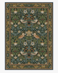 Strawberry Thief Indigo Rug by Morris & Co.