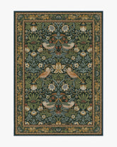 Strawberry Thief Indigo Flatwoven Rug by Morris & Co.