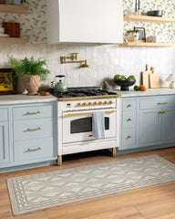 Ava Ikat Beige Flatwoven Rug by Mrs. Alice