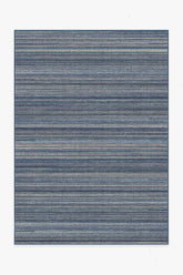 Multi Stripe Blue Flatwoven Rug