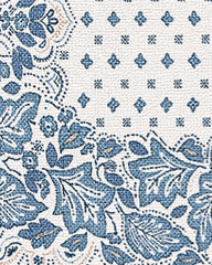 Prato Ivory & Blue Bath Mat