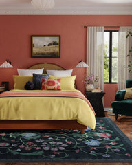 Protea Charcoal Rug by Iris Apfel