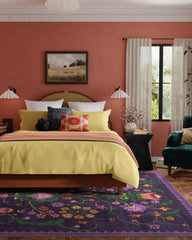 Protea Plum Rug by Iris Apfel