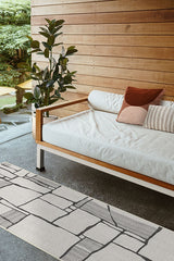 Rune Black & Ivory Outdoor Rug