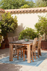 Rune Slate Blue Outdoor Rug