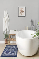 Safiya Navy Blue Bath Mat