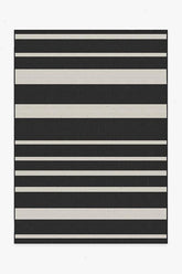 Sailmaker Stripe Black Outdoor Rug