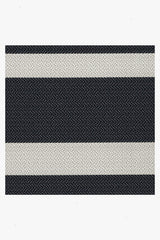 Sailmaker Stripe Black Outdoor Rug