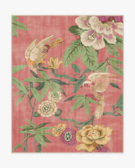 Bamboo & Bird Blossom Pink Rug by Sanderson