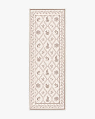 Squirrel & Hedgehog Fawn Rug by Sanderson